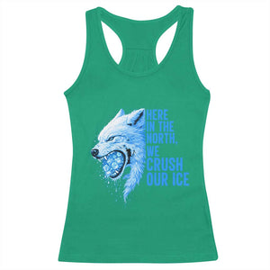 Crush Ice Racerback Tank Top Wolf Human Rights Protest TS10 Irish Green Print Your Wear