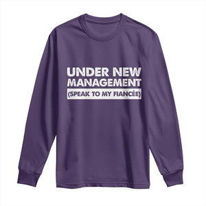 Funny Fiancé Long Sleeve Shirt Engagement Gift For Fiance Bachelor Party TS10 Purple Print Your Wear