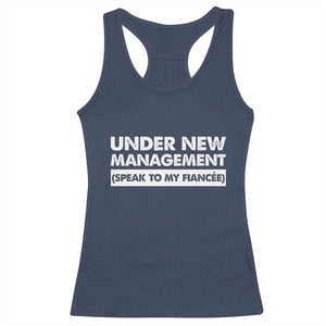 Funny Fiancé Racerback Tank Top Engagement Gift For Fiance Bachelor Party TS10 Navy Print Your Wear