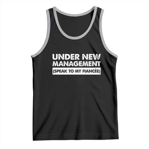 Funny Fiancé Tank Top Engagement Gift For Fiance Bachelor Party TS10 Black Athletic Heather Print Your Wear