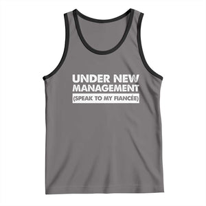 Funny Fiancé Tank Top Engagement Gift For Fiance Bachelor Party TS10 Deep Heather Black Print Your Wear