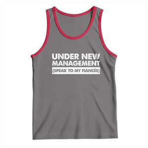 Funny Fiancé Tank Top Engagement Gift For Fiance Bachelor Party TS10 Deep Heather Red Print Your Wear