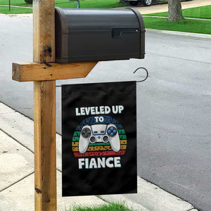 Leveled Up To Fiance Garden Flag Retro Newly Engaged Gifts For Him TS10 Print Your Wear