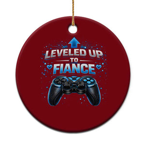 Leveled Up To Fiance Ceramic Ornament Newly Engaged Gifts For Him Gamer TS10 1pc Red Print Your Wear