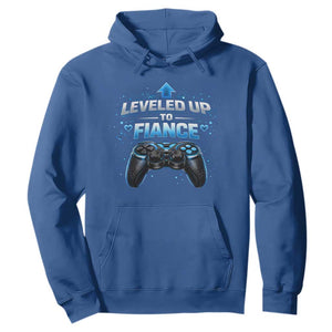 Leveled Up To Fiance Hoodie Newly Engaged Gifts For Him Gamer TS10 Royal Blue Print Your Wear