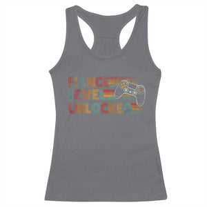 Fiance Level Unlocked Racerback Tank Top Retro Engaged Gifts For Him Gamer TS10 Charcoal Print Your Wear
