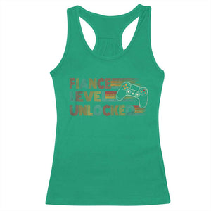 Fiance Level Unlocked Racerback Tank Top Retro Engaged Gifts For Him Gamer TS10 Irish Green Print Your Wear