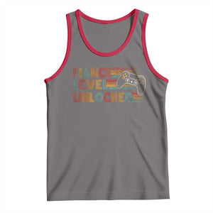 Fiance Level Unlocked Tank Top Retro Engaged Gifts For Him Gamer TS10 Deep Heather Red Print Your Wear