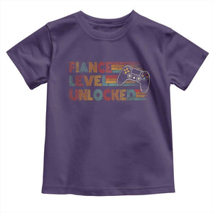 Fiance Level Unlocked Toddler T Shirt Retro Engaged Gifts For Him Gamer TS10 Purple Print Your Wear