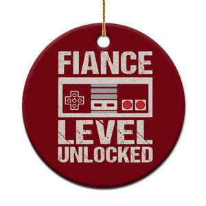 Leveled Fiance Unlocked Ceramic Ornament Engagement Gift For Fiancé Bachelor Party TS10 1pc Red Print Your Wear