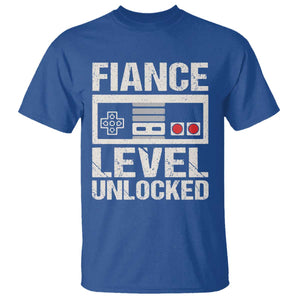 Leveled Fiance Unlocked T Shirt Engagement Gift For Fiancé Bachelor Party TS10 Royal Blue Print Your Wear