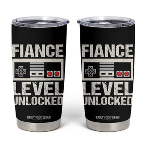 Leveled Fiance Unlocked Tumbler Cup Engagement Gift For Fiancé Bachelor Party TS10 Black Print Your Wear