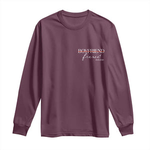 Personalized Fiance Long Sleeve Shirt Custom Date Boyfriend Engagement Gifts Future Mr and Mrs TS10 Maroon Print Your Wear