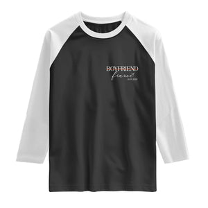 Personalized Fiance Raglan Shirt Custom Date Boyfriend Engagement Gifts Future Mr and Mrs TS10 Black White Print Your Wear