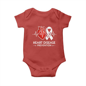 Go Red Heart Disease Prevention Baby Onesie Heartbeat CHD Wear Red February Month TS10 Red Print Your Wear