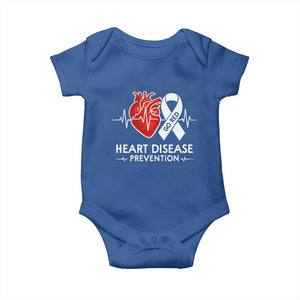 Go Red Heart Disease Prevention Baby Onesie Heartbeat CHD Wear Red February Month TS10 Royal Blue Print Your Wear