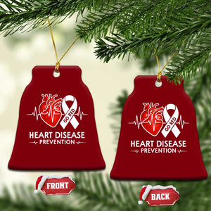 Go Red Heart Disease Prevention Ceramic Ornament Heartbeat CHD Wear Red February Month TS10 Print Your Wear