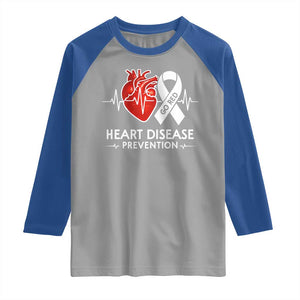 Go Red Heart Disease Prevention Raglan Shirt Heartbeat CHD Wear Red February Month TS10 Sport Gray Royal Print Your Wear