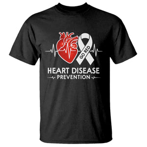 Go Red Heart Disease Prevention T Shirt Heartbeat CHD Wear Red February Month TS10 Black Print Your Wear