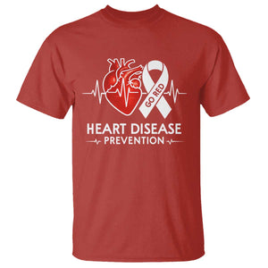 Go Red Heart Disease Prevention T Shirt Heartbeat CHD Wear Red February Month TS10 Red Print Your Wear