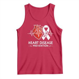Go Red Heart Disease Prevention Tank Top Heartbeat CHD Wear Red February Month TS10 Red Print Your Wear
