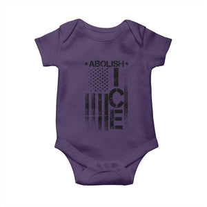 Abolish ICE Baby Onesie Vintage American Flag TS10 Purple Print Your Wear