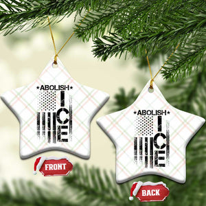 Abolish ICE Ceramic Ornament Vintage American Flag TS10 Print Your Wear