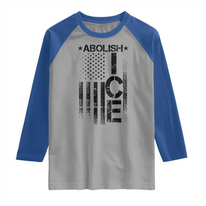 Abolish ICE Raglan Shirt Vintage American Flag TS10 Sport Gray Royal Print Your Wear