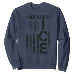 Abolish ICE Sweatshirt Vintage American Flag TS10 Navy Print Your Wear
