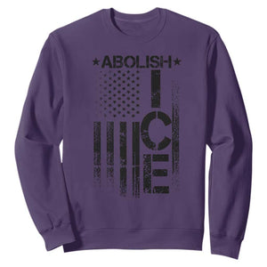 Abolish ICE Sweatshirt Vintage American Flag TS10 Purple Print Your Wear