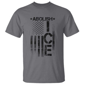 Abolish ICE T Shirt Vintage American Flag TS10 Charcoal Print Your Wear