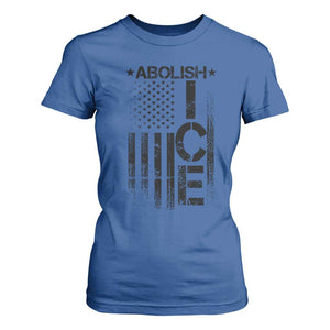 Abolish ICE T Shirt For Women Vintage American Flag TS10 Royal Blue Print Your Wear