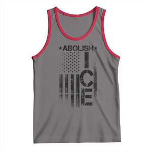 Abolish ICE Tank Top Vintage American Flag TS10 Deep Heather Red Print Your Wear