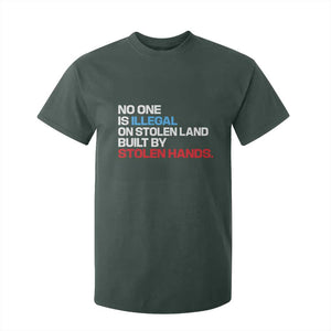 No One Is Illegal On Stolen Land T Shirt For Kid Built by Stolen Hands TS10 Dark Forest Green Print Your Wear