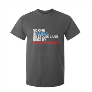 No One Is Illegal On Stolen Land T Shirt For Kid Built by Stolen Hands TS10 Dark Heather Print Your Wear