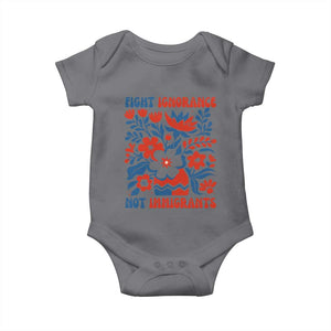 Protest Immigrant Baby Onesie Fight Ignorance Not Immigrants TS10 Charcoal Print Your Wear