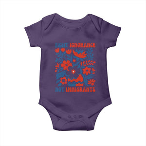 Protest Immigrant Baby Onesie Fight Ignorance Not Immigrants TS10 Purple Print Your Wear
