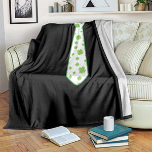 Shamrocks Tie Throw Blanket Kids St Patricks Day Costume Party Humor TS10 Print Your Wear