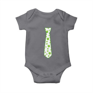 Shamrocks Tie Baby Onesie Kids St Patricks Day Costume Party Humor TS10 Charcoal Print Your Wear