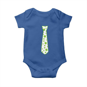 Shamrocks Tie Baby Onesie Kids St Patricks Day Costume Party Humor TS10 Royal Blue Print Your Wear
