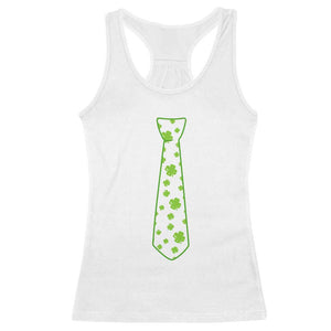 Shamrocks Tie Racerback Tank Top Kids St Patricks Day Costume Party Humor TS10 White Print Your Wear