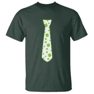 Shamrocks Tie T Shirt Kids St Patricks Day Costume Party Humor TS10 Dark Forest Green Print Your Wear