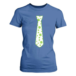 Shamrocks Tie T Shirt For Women Kids St Patricks Day Costume Party Humor TS10 Royal Blue Print Your Wear