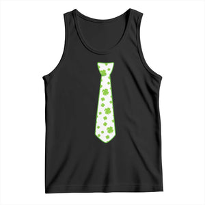 Shamrocks Tie Tank Top Kids St Patricks Day Costume Party Humor TS10 Black Print Your Wear