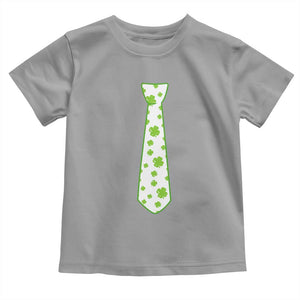 Shamrocks Tie Toddler T Shirt Kids St Patricks Day Costume Party Humor TS10 Sport Gray Print Your Wear