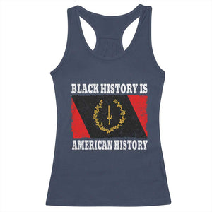Black History Is American History Racerback Tank Top Afro African Black American Heritage Flag TS10 Navy Print Your Wear