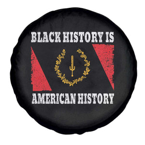 Black History Is American History Spare Tire Cover Afro African Black American Heritage Flag TS10 Print Your Wear