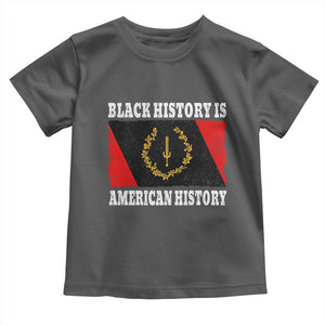 Black History Is American History Toddler T Shirt Afro African Black American Heritage Flag TS10 Dark Heather Print Your Wear