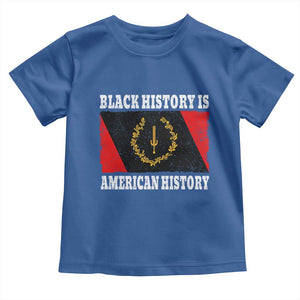 Black History Is American History Toddler T Shirt Afro African Black American Heritage Flag TS10 Royal Blue Print Your Wear