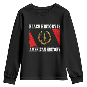 Black History Is American History Youth Sweatshirt Afro African Black American Heritage Flag TS10 Black Print Your Wear